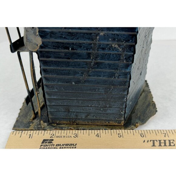 Vintage Tin Ghost Town Savings Bank Coin Box Western Rustic 973691 Halloween - Picture 10 of 10